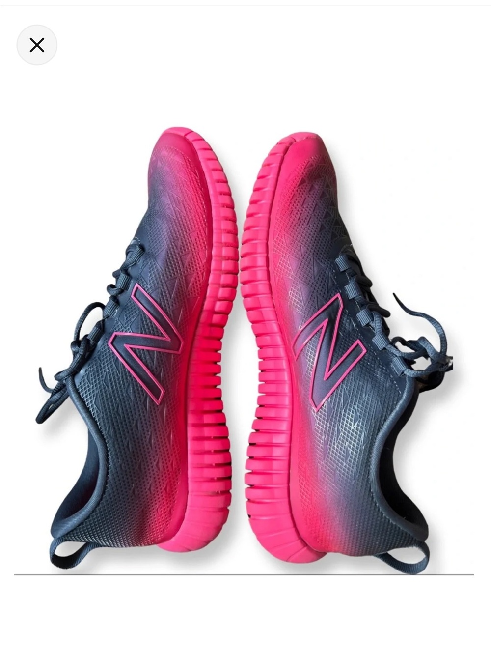 New Balance Navy to Hot Pink Gradient Athletic Sneakers
